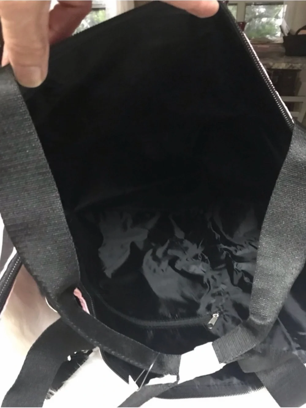 Victoria's Secret Pink and Black Striped Tote